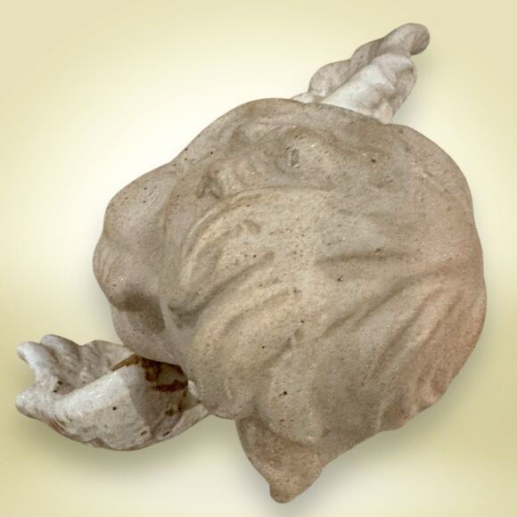 Vintage Ceramic Cherub Head with Glazed Wings – Angelic Decorative Figurine - Picture 8 of 9